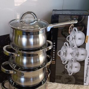8 pieces Edenburg EB-3717 stainless steel  cookware set