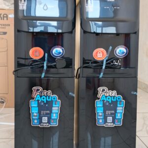 Black Mika free standing hot and cold water dispenser 