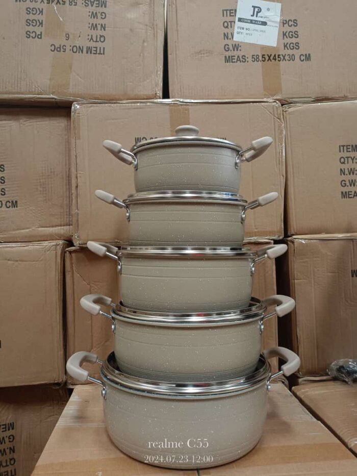 New model 10 pieces Jp non stick cookware set