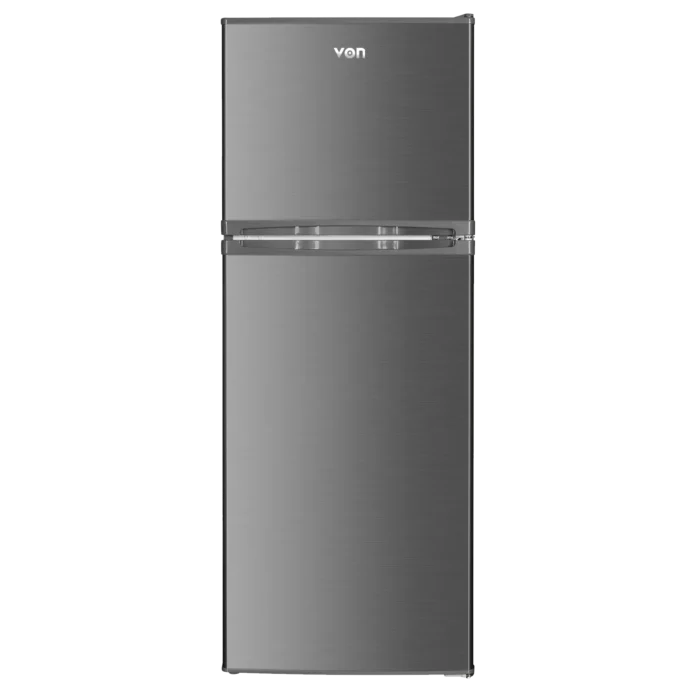 Von VRT-181DRAX Double Door Fridge - 181L, Inox
