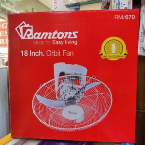 Rm/670 18inch orbit fan with one year warrant