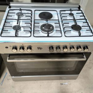 BJS SILVER  60x90 5+1 Hot Plate Gas Cooker, Wok Burner, w/ Turbo Fan