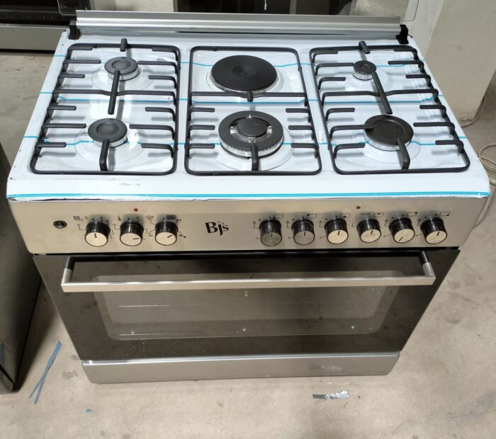 BJS SILVER  60x90 5+1 Hot Plate Gas Cooker, Wok Burner, w/ Turbo Fan