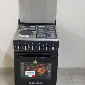 Black 50*55 Globalstar  JET 3+1 standing cooker with electric oven