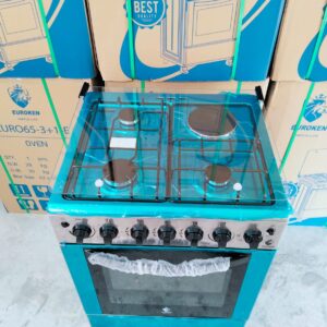 60*65 Euroken  3+1 standing cooker with electric double heater oven