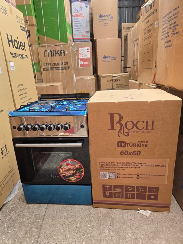 60*60 Roch silver 3+1 standing cooker - Image 2