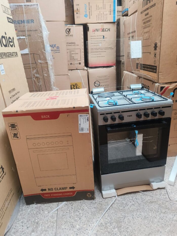 VON Cooker 3 Gas + 1 Electric  standing cooker 60*60