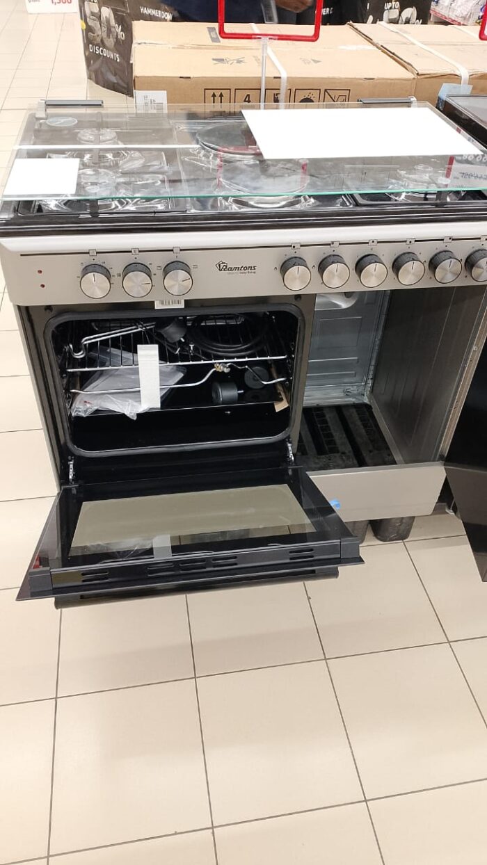 Ramtons RF/496- 60*90 Stainless Steel Cooker (1YR WRTY) with gas compartment