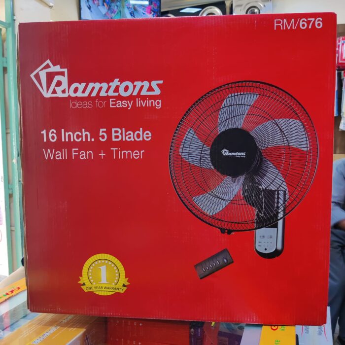 Ramtons 16 inch wall fan with remote