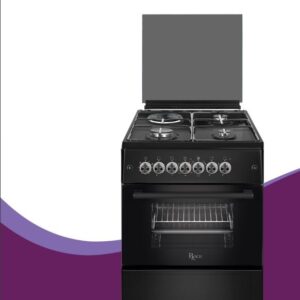 Roch 60×60, 3 Gas & 1 Electric Plate Cooker-Black