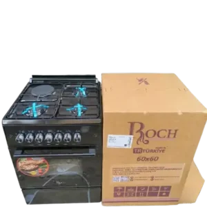 Roch 60×60, 3 Gas & 1 Electric Plate Cooker (Stainless Steel)