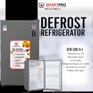 Smart Pro Single Door Refrigerator – 93L (SFR-120S-I)