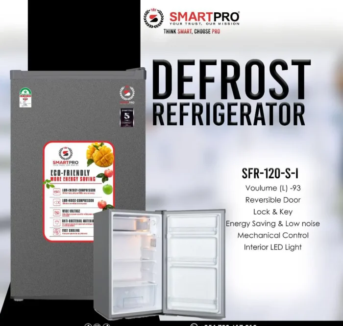 Smart Pro Single Door Refrigerator – 93L (SFR-120S-I)