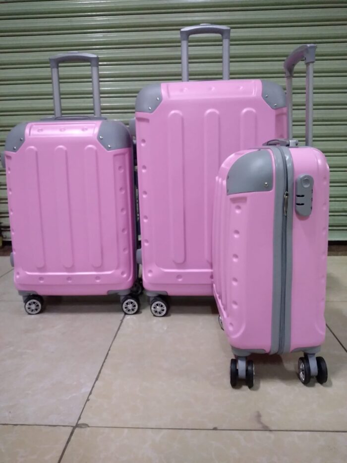3in1 pink travel suitcase trolley luggage bag