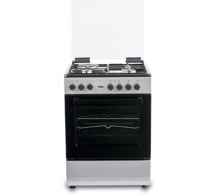 Von Cooker 3 Gas + 1 Electric - VCF653131NSY Enamel Black Inox Grey - Image 2
