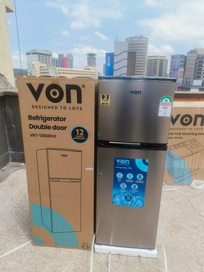 VON VRT-138DRHX Double Door refrigerator - Image 2